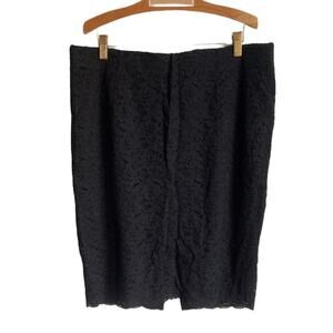 LANE BRYANT Women’s Black Lined Lace Back Zipper Skirt / Size: 14